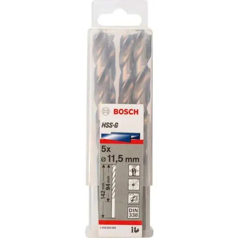Metal Drill Bit HSS-G | 11.5x94x142mm - 5pcs