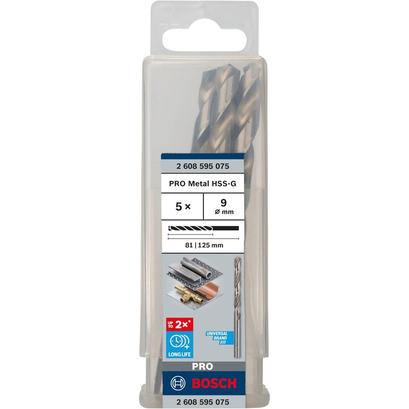 Metal Drill Bit HSS-G | 9x81x125mm - 5 pcs