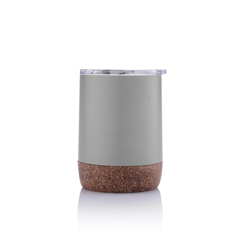 GOUDA - Hans Larsen Vacuum Mug With Cork Base - Grey