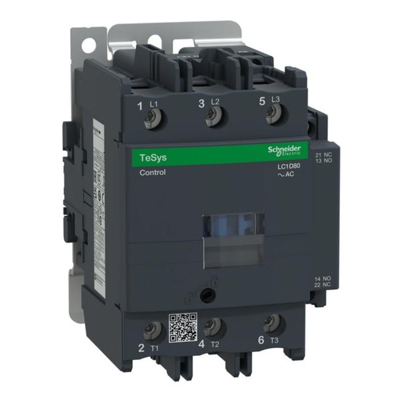 Contactor, 37kw, ith= 125a coil 220vac | LC1D80M5