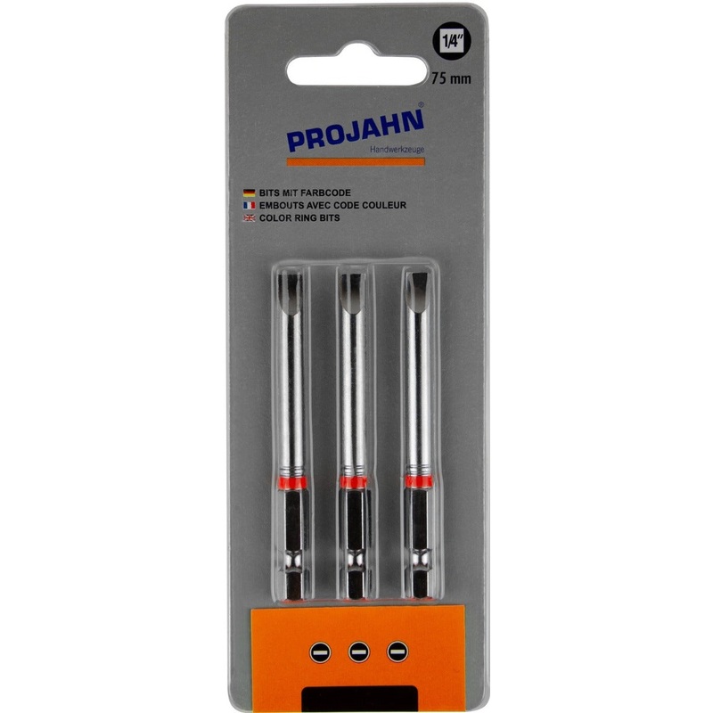 slotted color bit 4mm 75 mm 3pcs | 1822-03