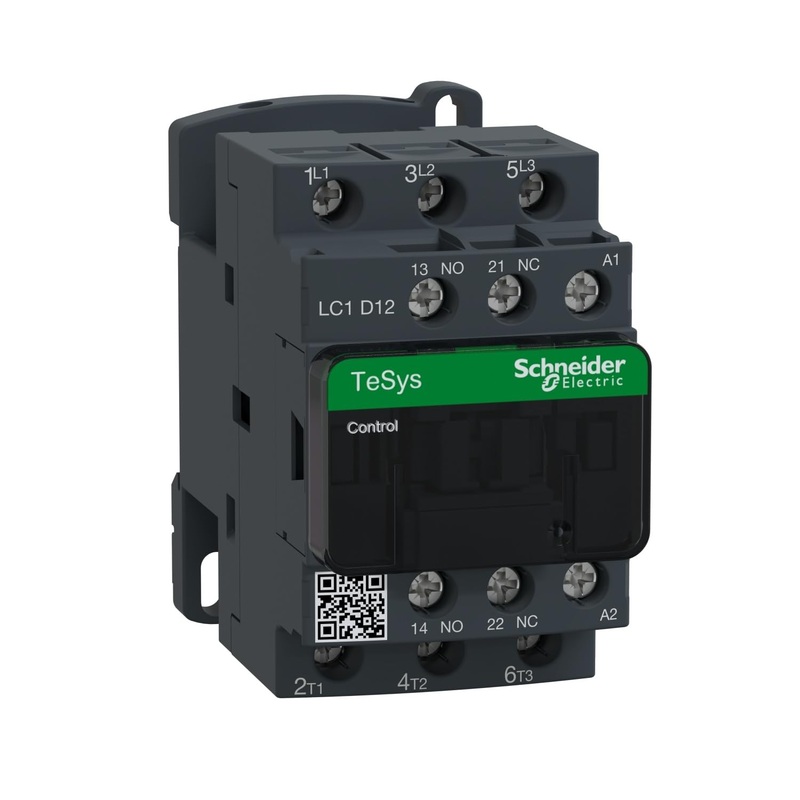 Contactor, 5.5kw, Ith= 25a coil 220vac | LC1D12M7