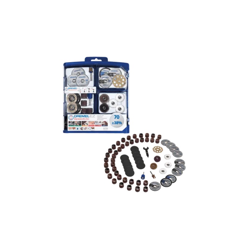 Dremel EZ SpeedClic Multipurpose Accessory Set 70 Pieces | Sc725