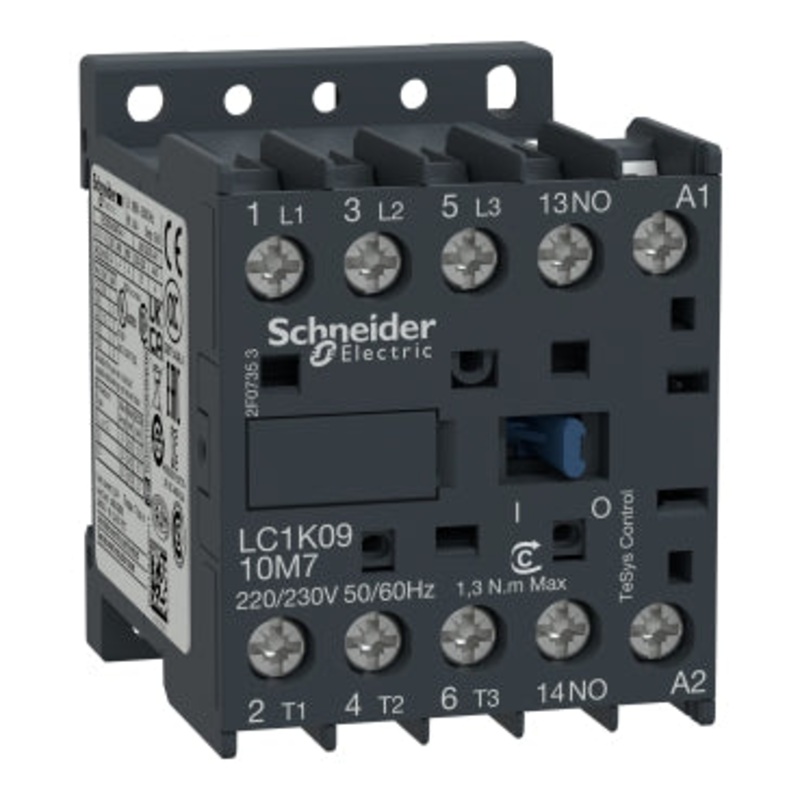 K - contactor 4kw coil 220vac ,1no| LC1F780M7