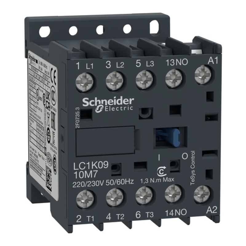 K - contactor 4kw coil 380vac ,1nc |LC1K0910Q7