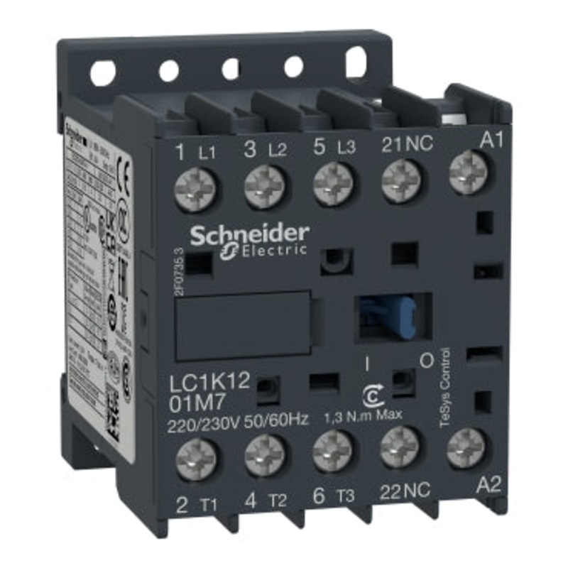 K - contactor 5.5kw coil 220vac ,1nc |LC1K1201M7