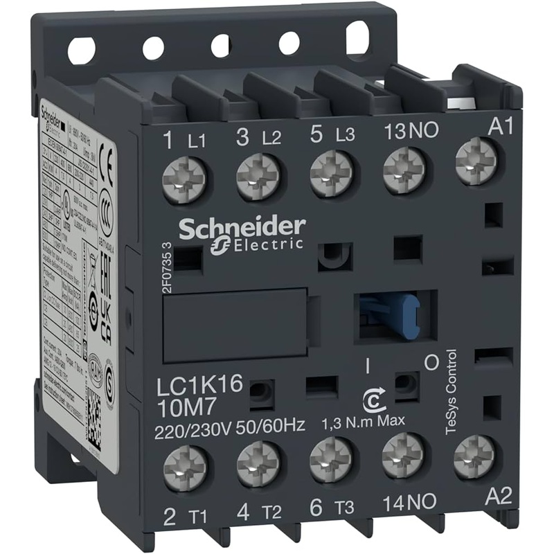 K- contactor 7kw coil 220vac ,1nc|LC1K1610M7