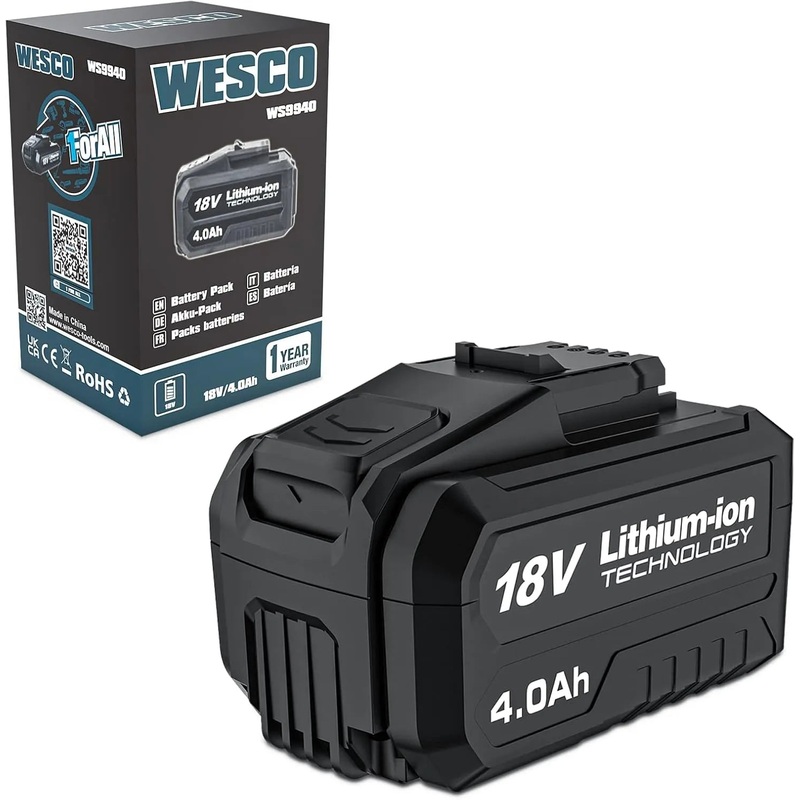 WESCO 18V 4.0Ah Li-ion Battery Pack | WS9940