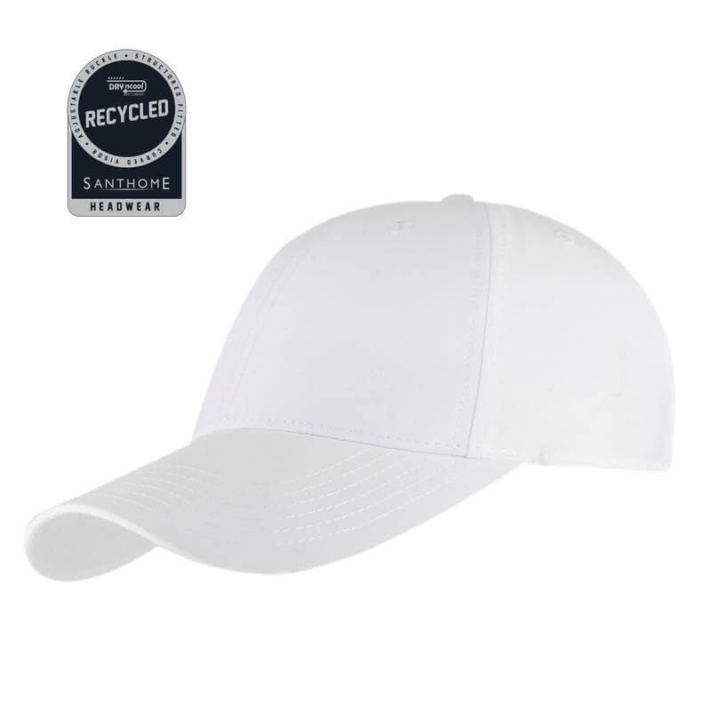 ULTRA - Santhome RPET 6 Panel DryNCool Sport Cap - White