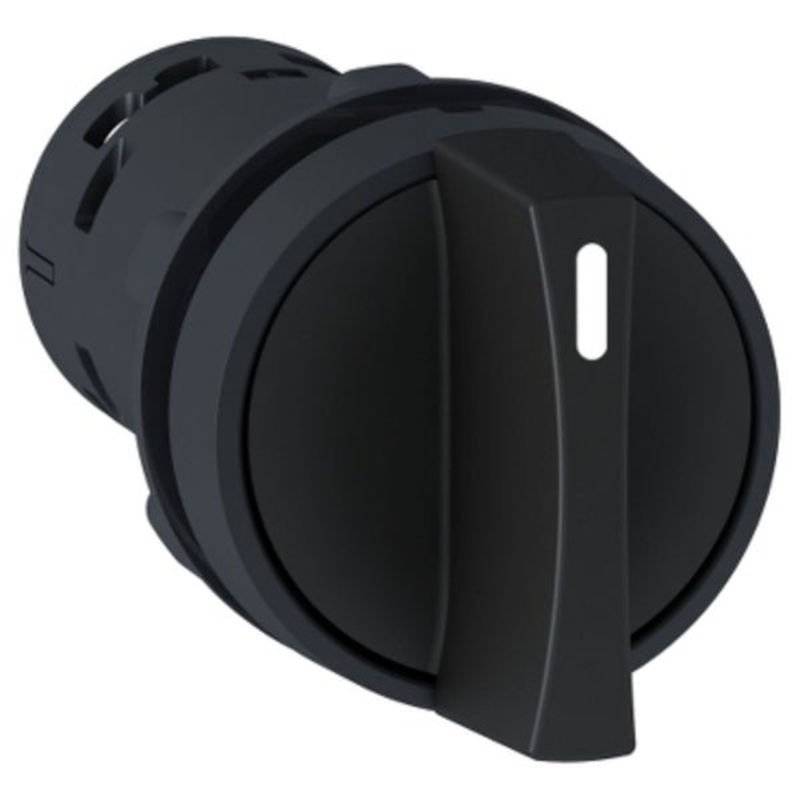 Monolithic selector switch, black, 22mm, 3 positions, 2NO | XB7ND33