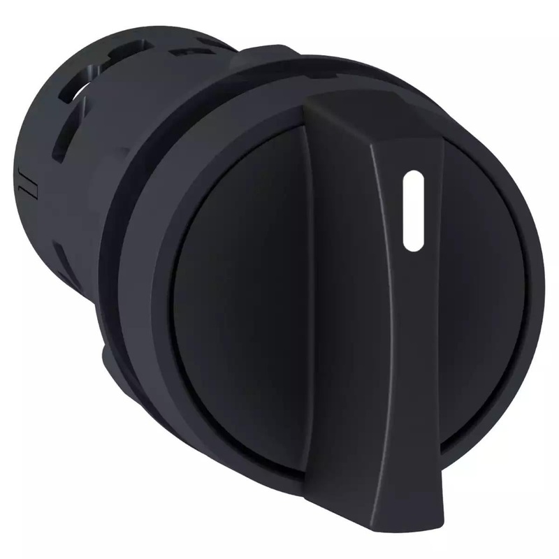 Monolithic selector switch, plastic, black, 22mm, 2 positions, | XB7ND21