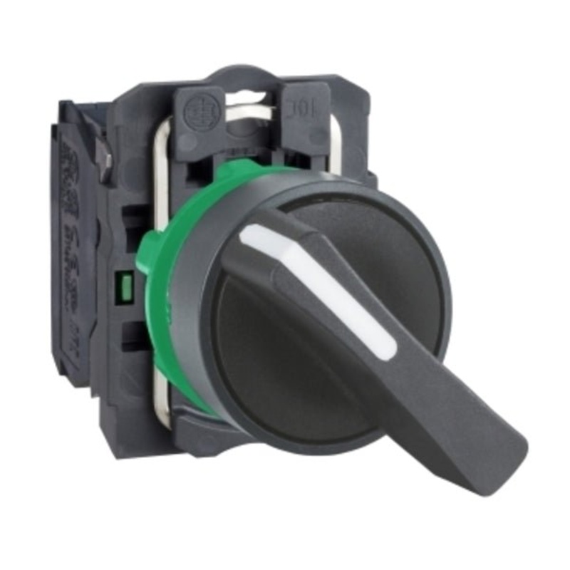 Selector switch, black, 22mm, long handle, 2 positions| XB5AJ21