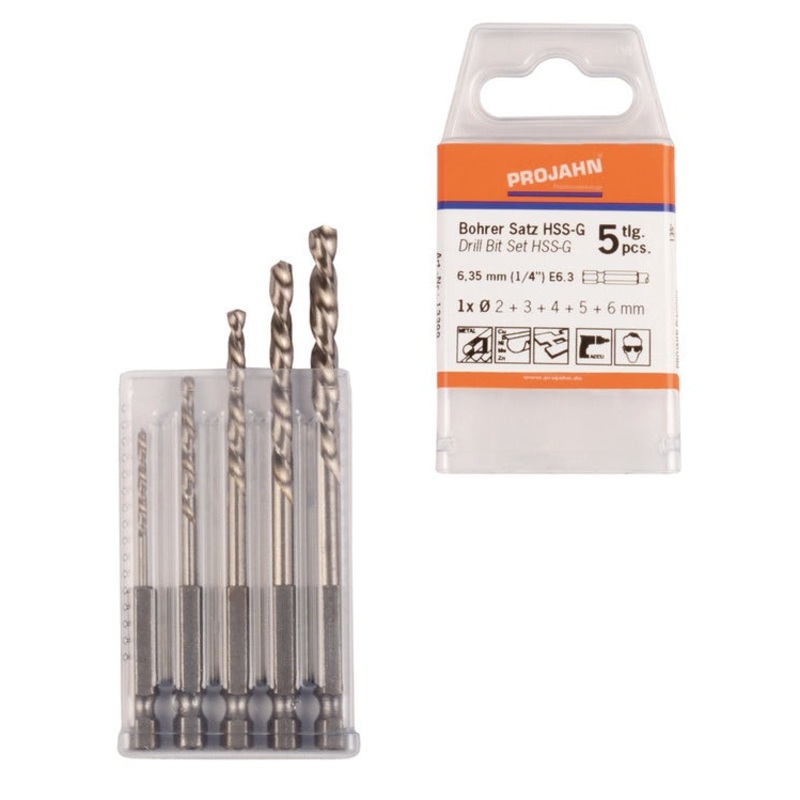 Twist Drill Set HSS-G hexagonal shank 5 pcs | 13399