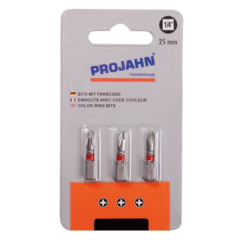 1/4 phillips color bit no.2 25 mm 3pcs | 1702-03