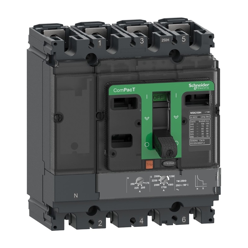 Circuit breaker compacts 100A 4 poles | C10B6TM100C