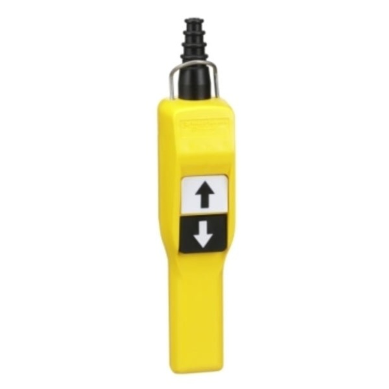 Pendant control station, plastic, yellow, 2 push buttons | XACA201