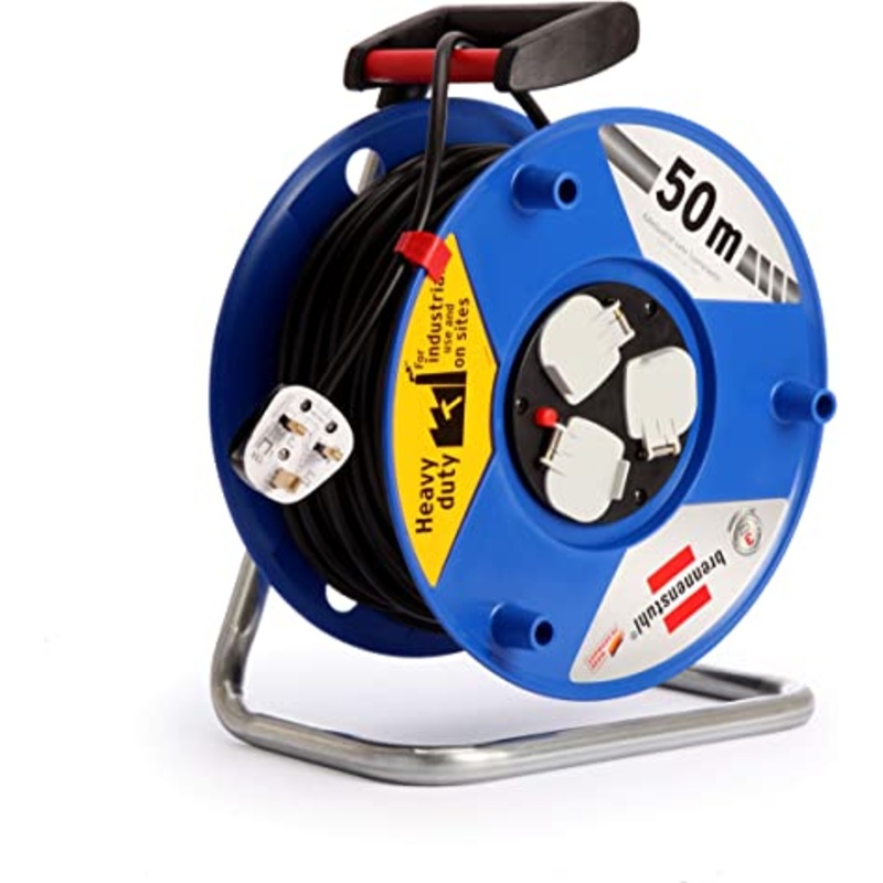 3 way socket outlet cable reel 50m | H05VV-F 3G1,5