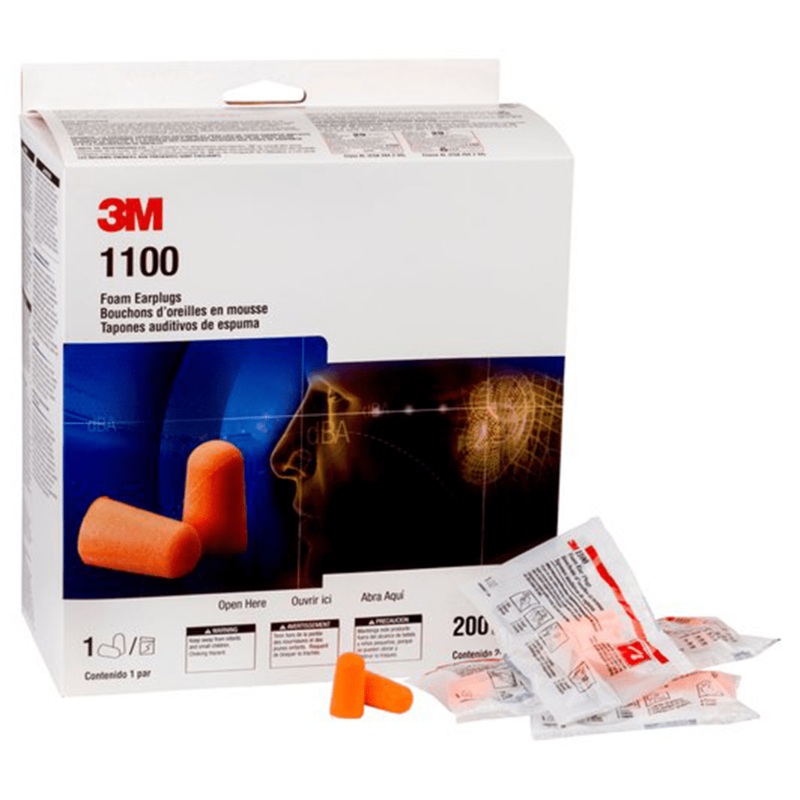 3M 1100 Earplugs | 200 pairs