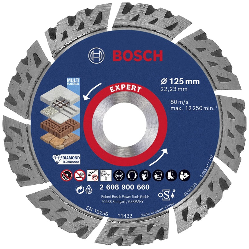 Diamond Cutting Disc - Multi Material  | 125x22.23x2.2x12