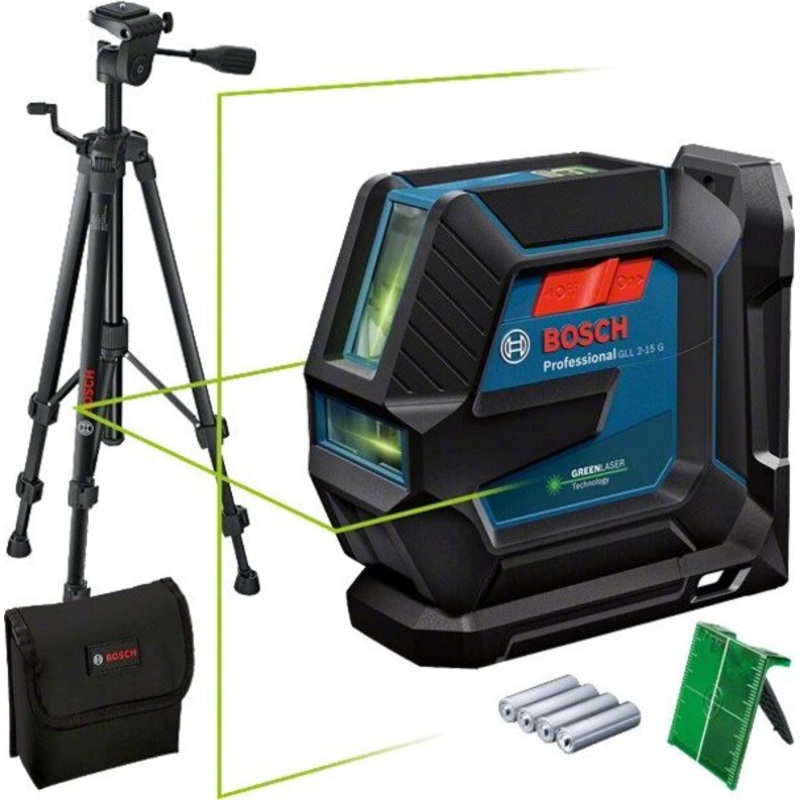 Line Laser | GLL 2-15 G with 4 battery , Tripod