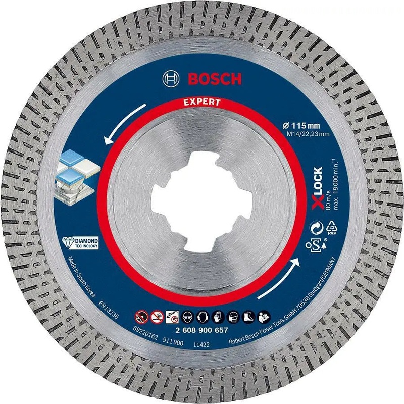X-LOCK Diamond Cutting Disc -Standard for Hard Ceramic | 115x22,23x1.6x10 mm