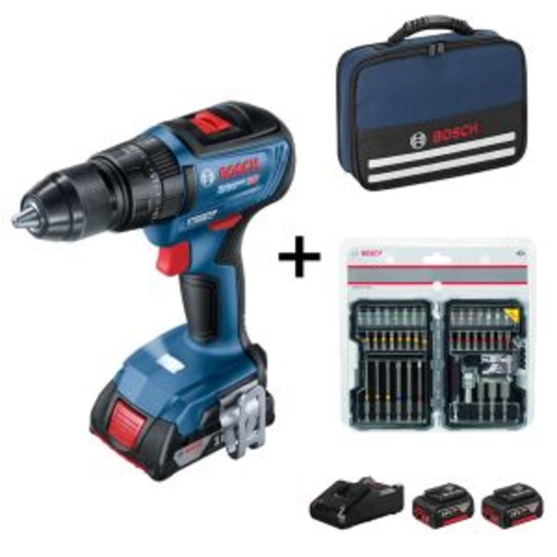 Cordless Drill Driver | GSB18V-50+43pcs