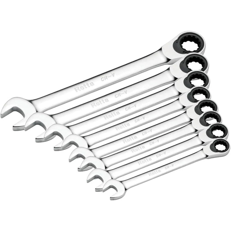 Retta Ratchet Combination Wrench Set 8 Pieces | RCS0819