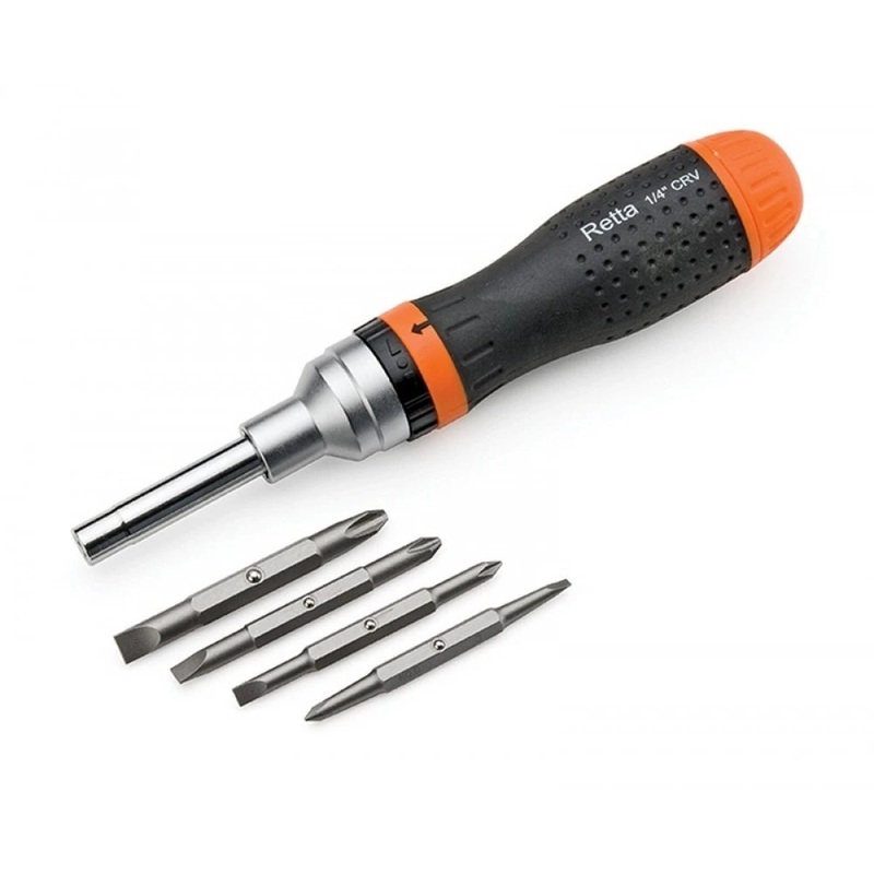 Retta Ratcheting Multi-Bit Screwdriver | RCT3615