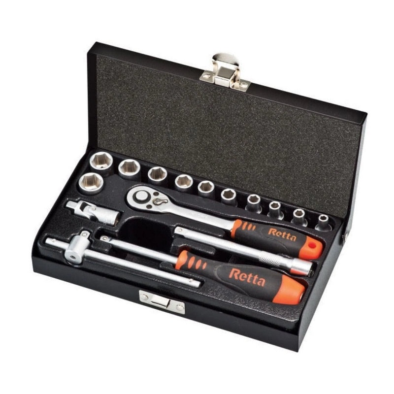 Retta | 1/4 Inch Socket Set 16 Pieces 6-Point | RLT1604