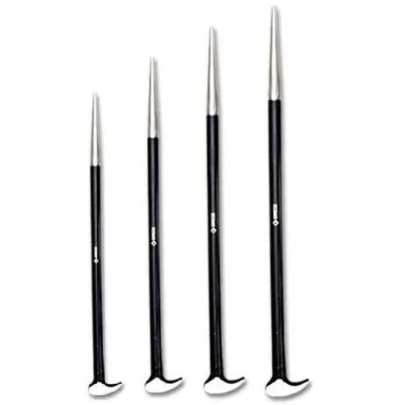 Groz 4-Piece Handled Pry Bar Set - Heavy Duty