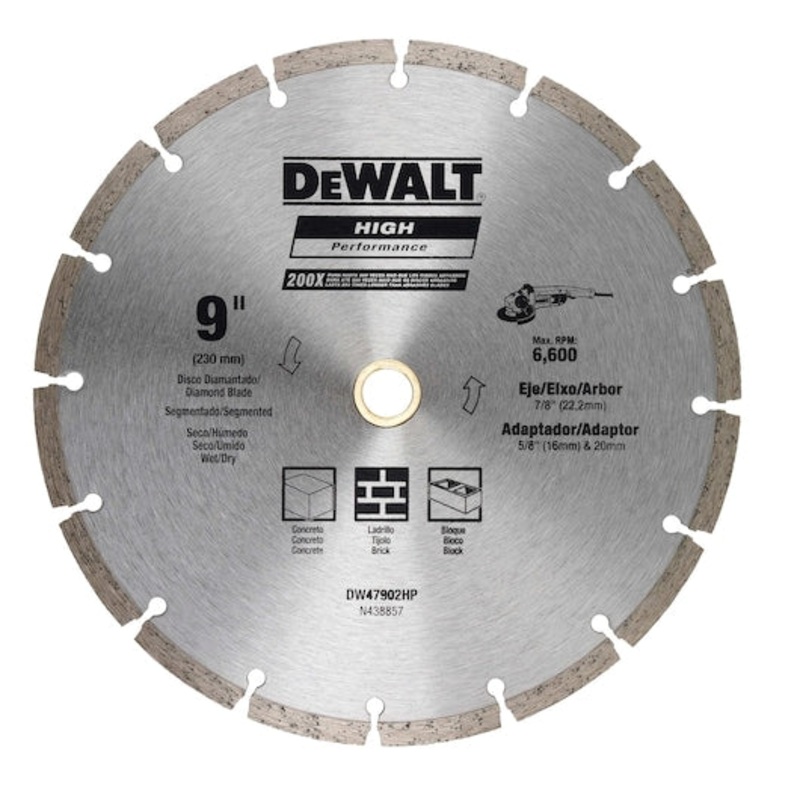DEWALT DW47902HP 9" Segmented Diamond Blade