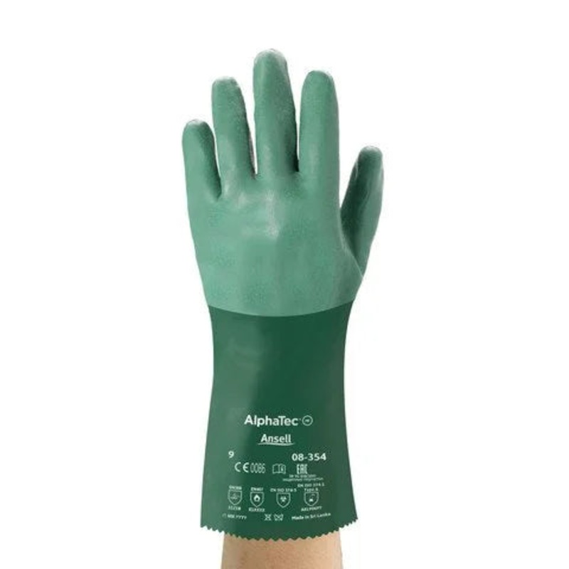 Ansell AlphaTec 08-354 Neoprene Chemical-Resistant Gauntlets