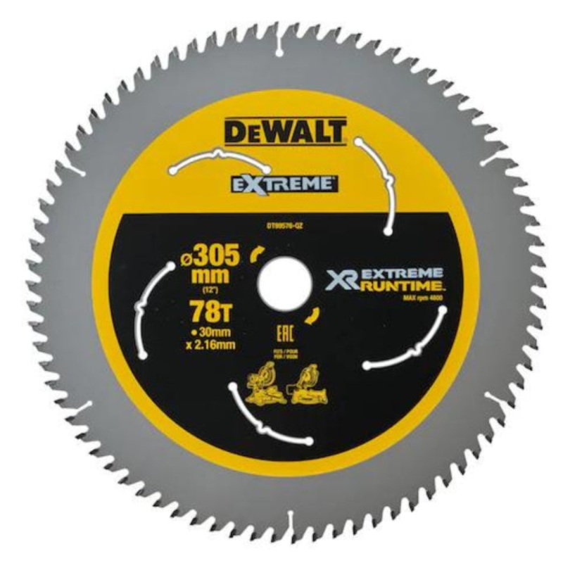 DEWALT Circular Saw Blade 305mm 78T