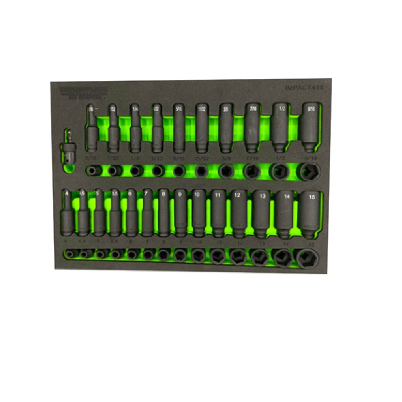 VM Tools IMPACT449 49-Piece 1/4" Drive Impact Socket Set