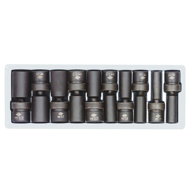 1/2" DR FLEX IMP SKT SET 10 PC SAE SX-2659