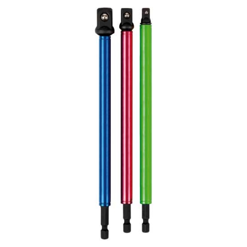 3 PIECE -  8" LONG SOCKET ADAPTER SET