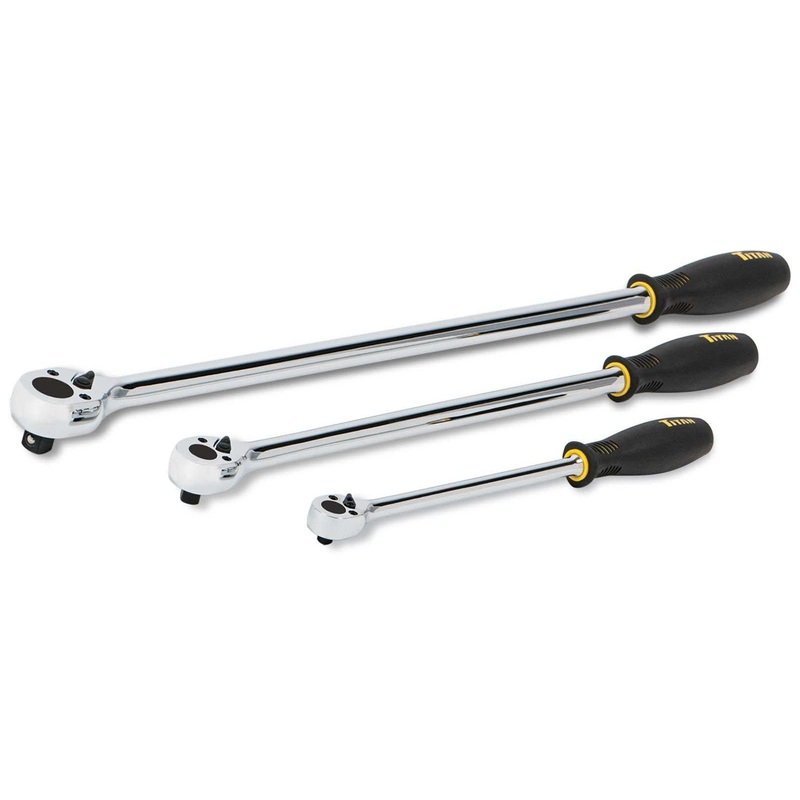 3 PIECE  EXTRA LONG RATCHET SET - 1/4"+3/8"+1/2"DR TTN-11307