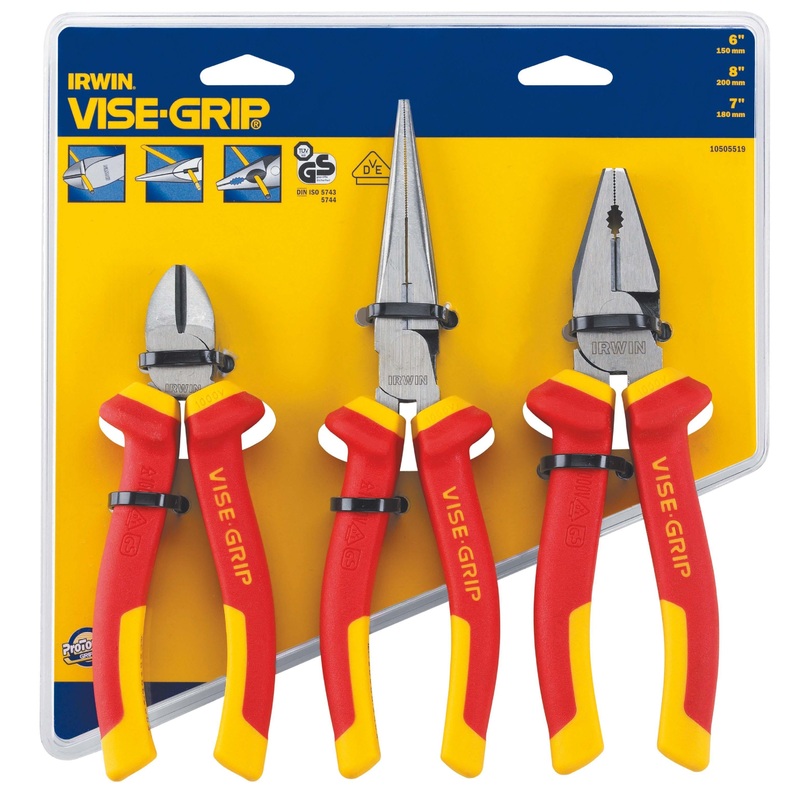 3PC 1000V INS PLIER SET
