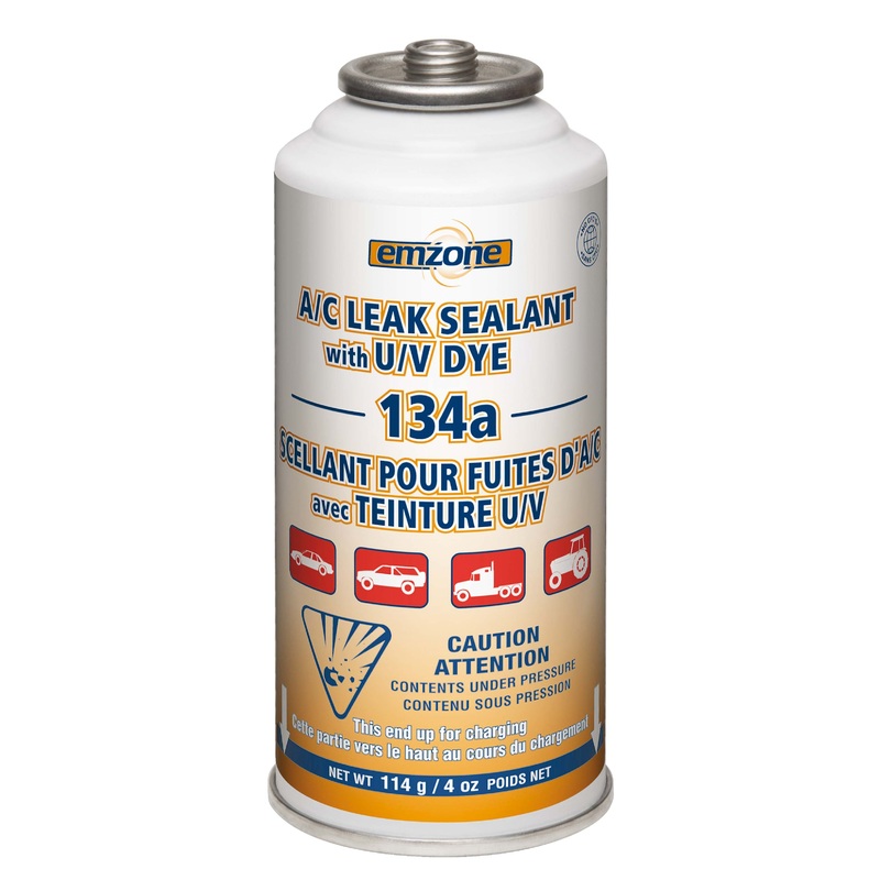 134a AC LEAK SEALANT WITH UV DYE (CASE OF 12) EM-45820