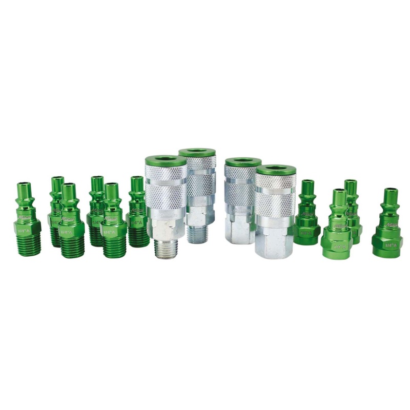 14 PC GREEN 1/4" A STYLE COUPLR & PLUGS MIL-S-314AKIT