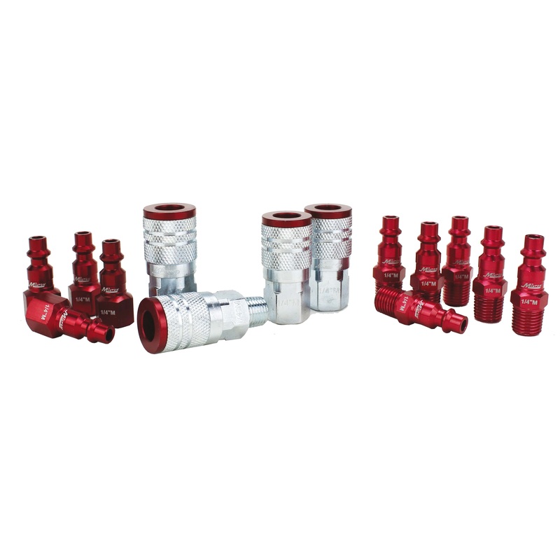 14 PC RED 1/4" M STYLE COUPLER & PLUGS MIL-S-314MKIT