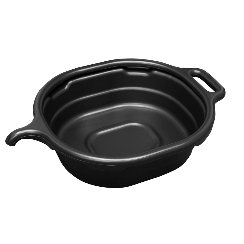 BLACK, 4.5 US GALLON OVAL DRAIN PAN