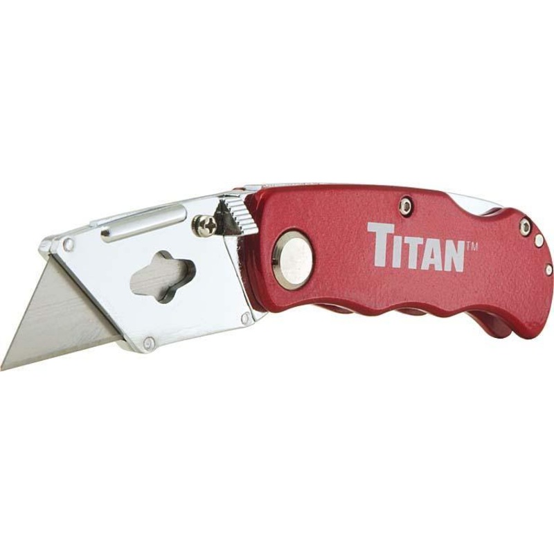 RED FOLDING POCKET UTILITY KNIFE