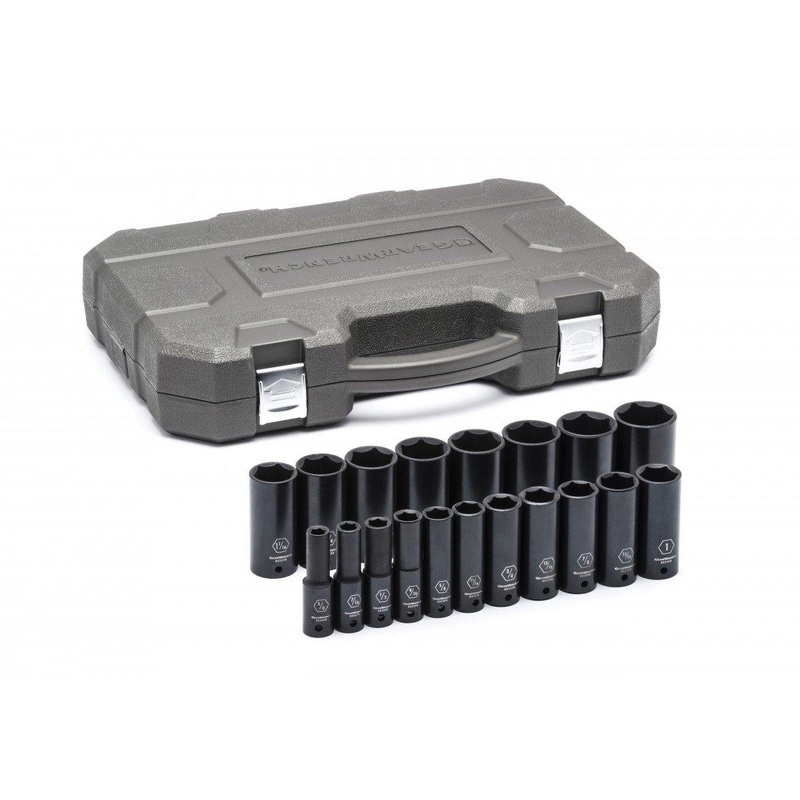 1/2" DR  DEEP IMPACT SOCKET SET - 19 PC SAE 3/8" TO 1-1/2" GW-84934N