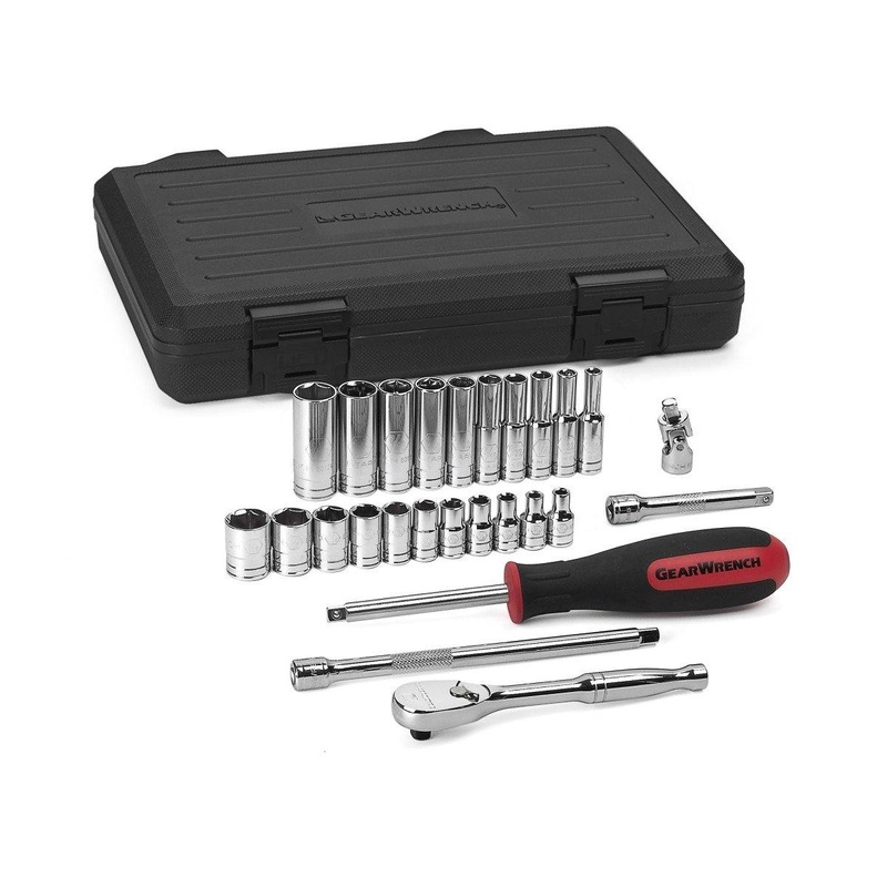 1/4" DR SAE STANDARD & DEEP SOCKET SET GW-80312DD