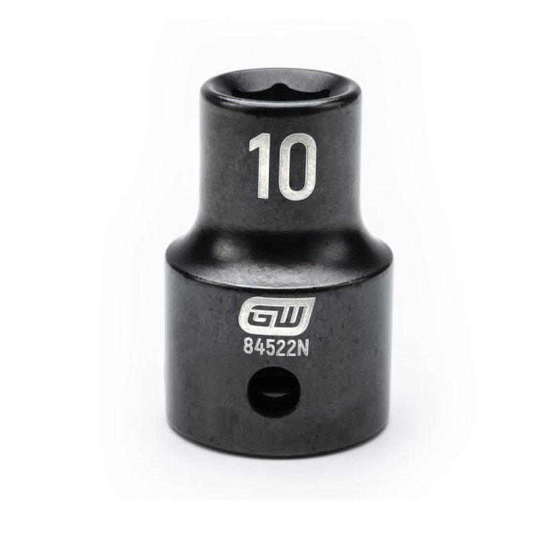 1/2"DRIVE 10MM STANDARD IMPACT SOCKET GW-84522N