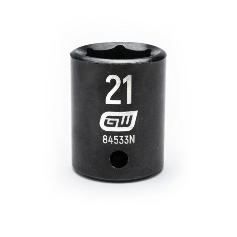 1/2"DRIVE 21MM STANDARD IMPACT SOCKET GW-84533N