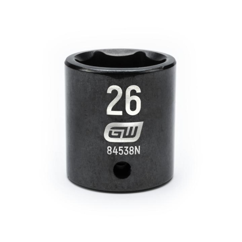 1/2"DRIVE 26MM STANDARD IMPACT SOCKET GW-84538N