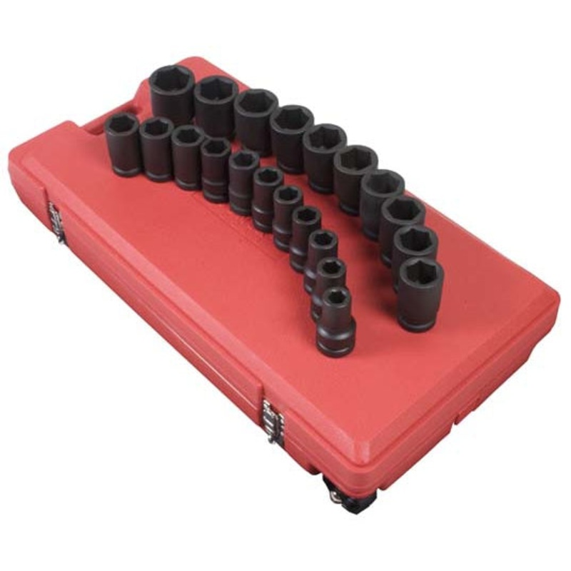 21 PC DEEP SAE IMPACT SOCKET SET , 1" DR