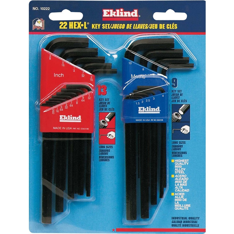 22PC MET. & SAE HEX KEY SET